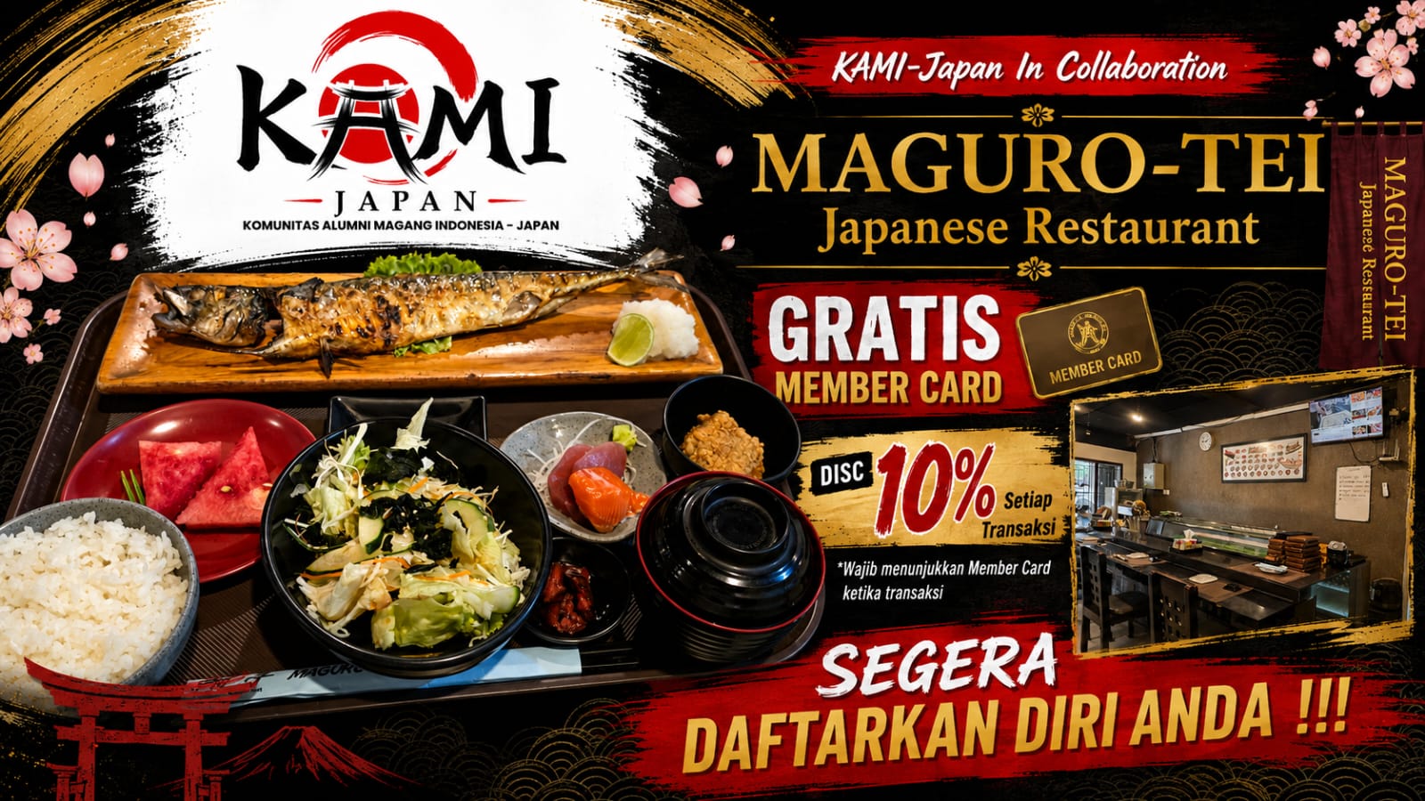 KAMI-Japan × MAGURO-TEI: Anggota Dapat Gratis Member Card & Diskon 10% Setiap Transaksi